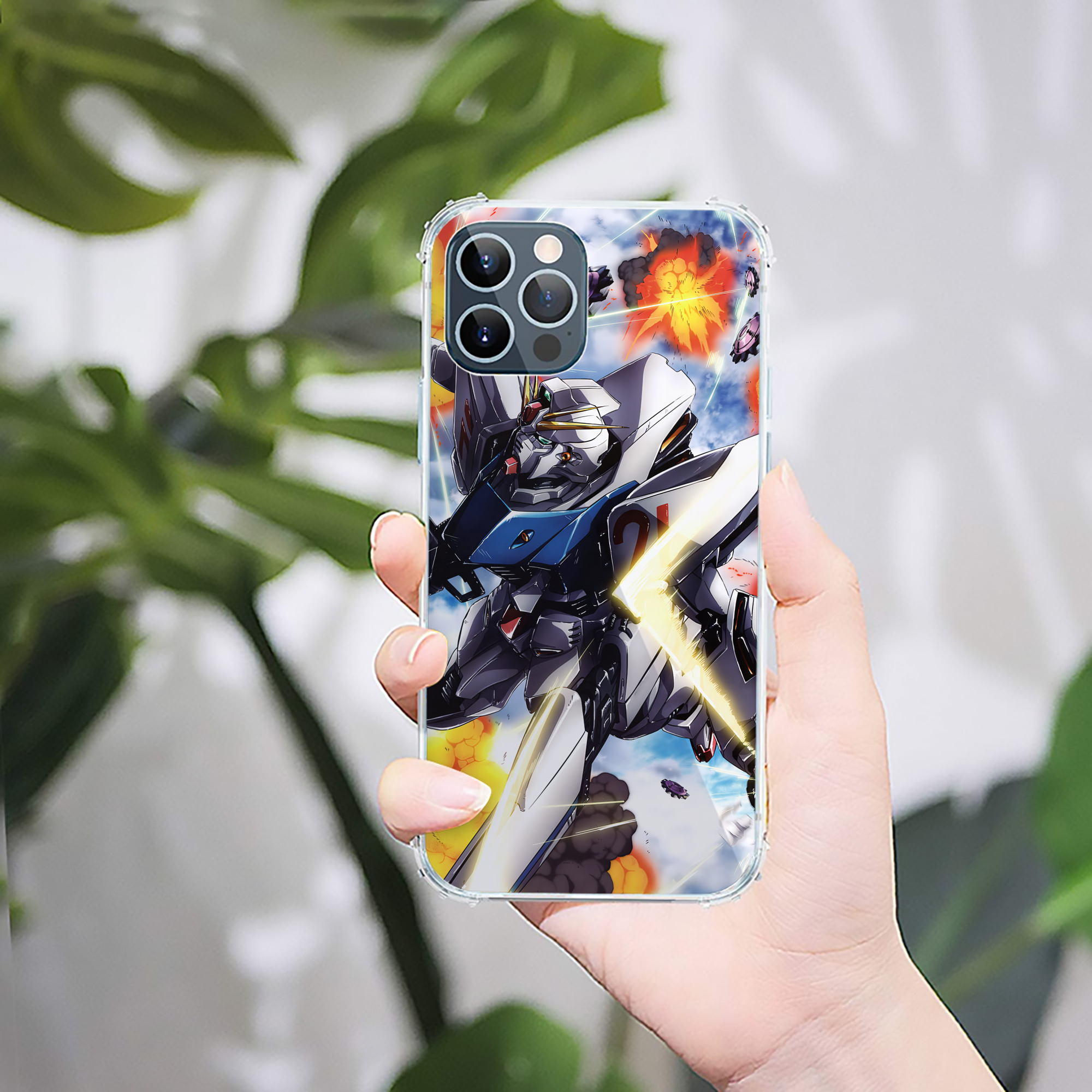 （画像用） 機動戦士ガンダム Mobile Suit Gundam 【iPhone 12シリーズ対応】透明スマホケース（クリアソフトケース）